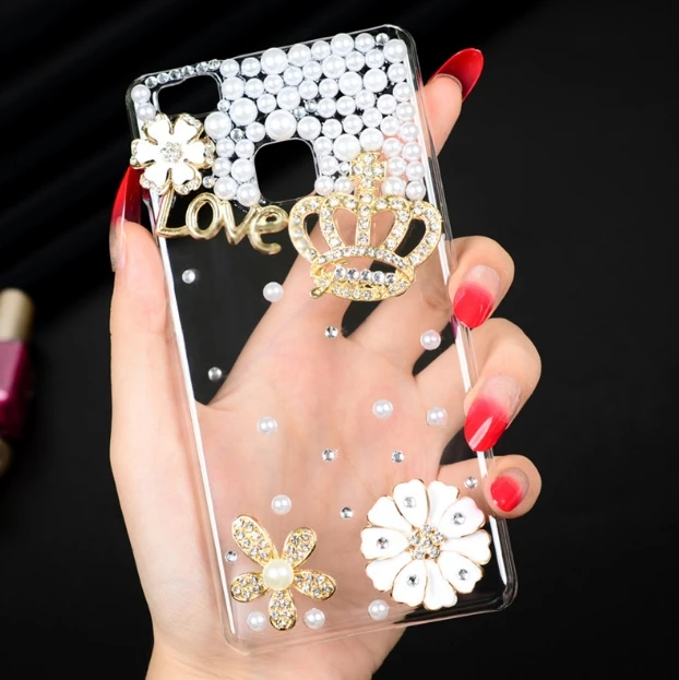 Роскошный Блестящий 3D чехол-накладка со стразами и кристаллами для Huawei P40 P10 P20 P30