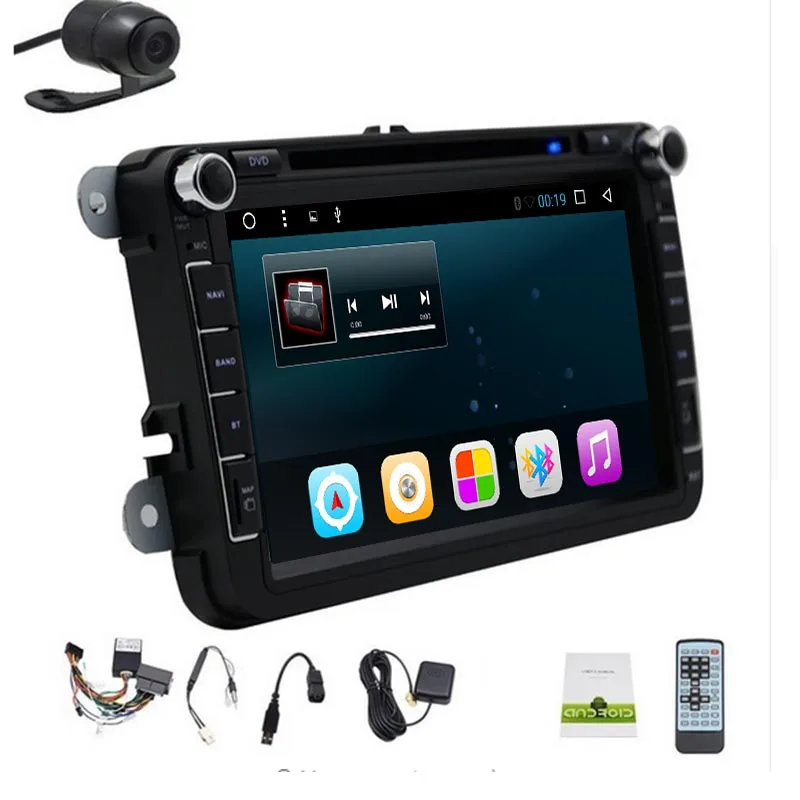 2017 HD 1024*600 8 Inch Pure Android10.0 Car DVD CD Player for VW SAGITAR/JATTA/JETTA for MAGOTAN/