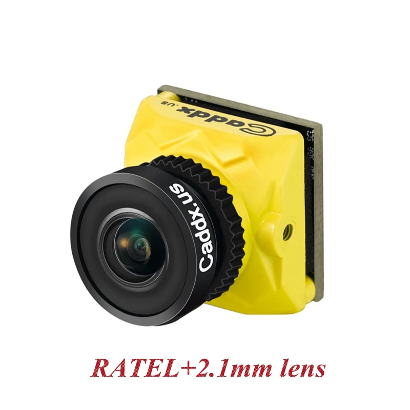 Caddx Ratel 1/1. 8 ''Starlight HDR OSD 1200TVL 16:9 4:3 NTSC/PAL переключаемый объектив 1,66 мм/2,1 мм FPV камера FPV гоночный Дрон часть - Цвет: Yellow 2.1mm lens