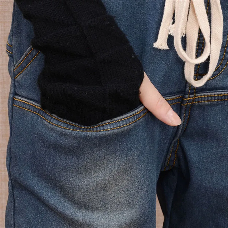 Beste Collectie Winter Warm Jeans Vrouwen Dikker Fleece Skinny Harembroek Broek Elastische Taille Denim Broek Plus Size Broek C1504