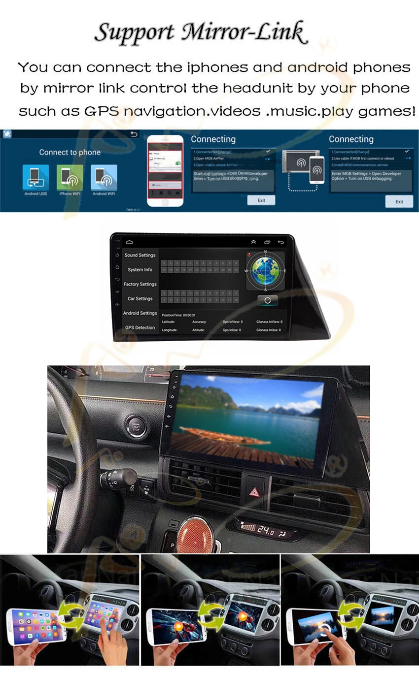 Discount Android 8.1 Car GPS Player Navi for Toyota Sienta Car Radio Touch Screen Multimedia Head Unit Stereo WIFI Blurtooth Mirror Link 5