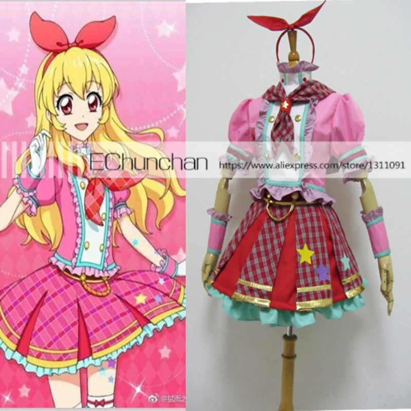 

High Quality Ichigo Hoshimiya Dress AIKATSU Hoshimiya Ichigo Uniforms Cosplay Costume