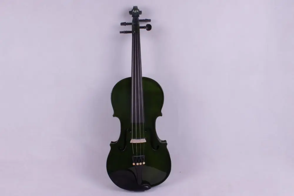 

4 -String 4/4 New Electric Acoustic Violin dark green color #1-2512#