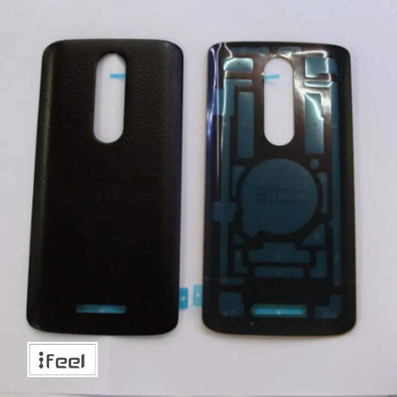 New Real Leather battery Door Cover black For Motorola Droid Turbo 2 XT1581 X Force Black | Мобильные телефоны и