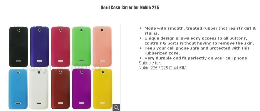 nokia 225 icin yuksek kaliteli durumda sert arka kapak kilif nokia 225 225 cift sim