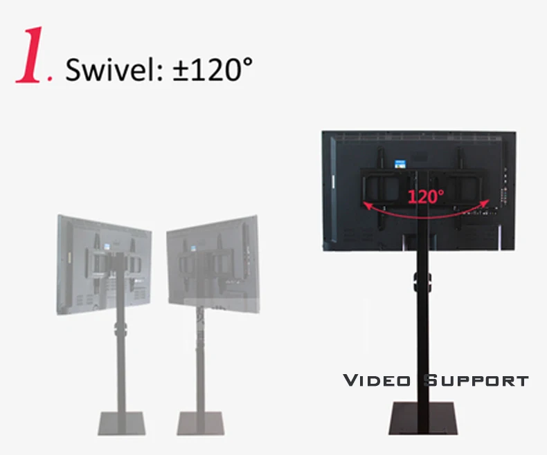 32-60 بوصة lcd led تلفزيون البلازما جبل الطابق يقف الميل دوار الإعلانية عرض MDL99A