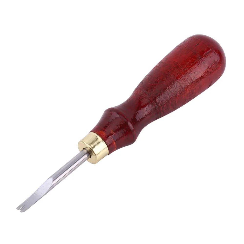 

1 Set Leather Craft Hand Tool Awl Groover Beveler Edge Slicker Skiving Creaser Kit High Quality