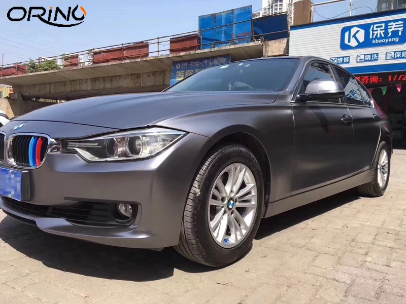 Charcoal Grey Metallic Vinyl Wrap-4