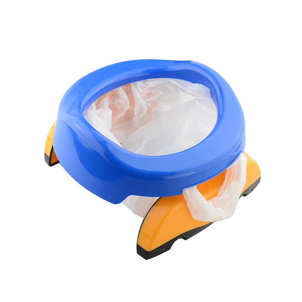 Floding المحمولة الطفل المرحاض بوتيس مقعد الأطفال الاطفال البلاستيك السفر المنزل المرحاض حلقة كرسي مع كيس بول التدريب المرحاض