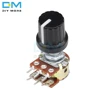 5 uds potenciómetro resistencia conicidad lineal potenciómetro giratorio para Arduino 1K 2K 5K B10K 20K 50K 100K 250K 500K Ohm 1M de mando ► Foto 2/6