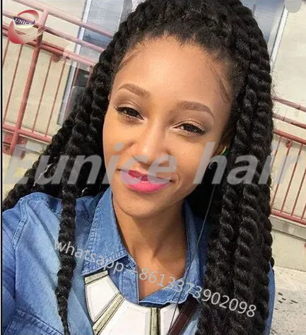 African Jumbo Twist Crochet Braid Hair Style Full Size Extension
