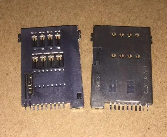 

10PCS 8+2P 10Pin 8pin Sim card Slot sim card socket Holder jack Tray 10-Pin 8+2 ZJ