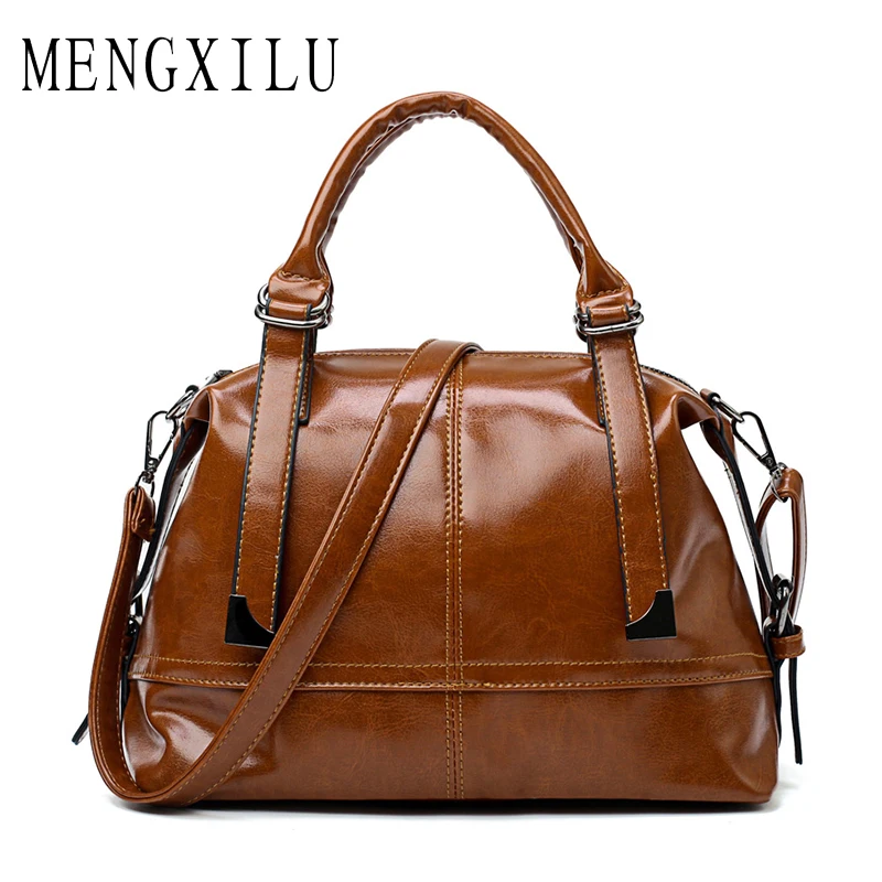 

Oil Leather Women Bags Designer Luxury Handbags Shoulder Bag Female Big Casual Tote Spanish Brand Crossbody Bag Ladies Sac pu