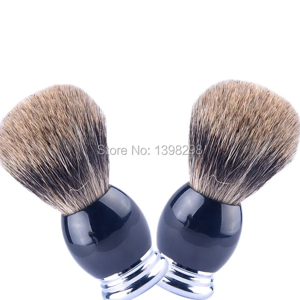 Цена Черная смола ручка чистый Барсук щетка для бритья волос высококачественные, для бритья щетка для бритья C003-B