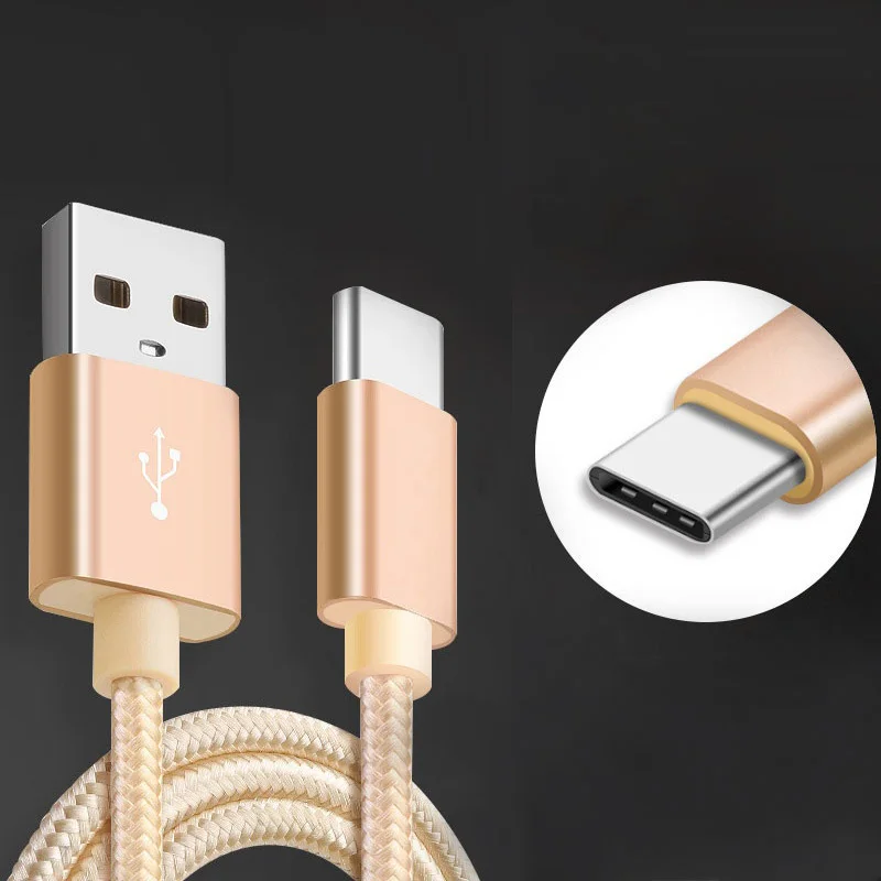 USB Type C нейлоновый кабель для быстрой зарядки и синхронизации данных Letv Samsung Huawei