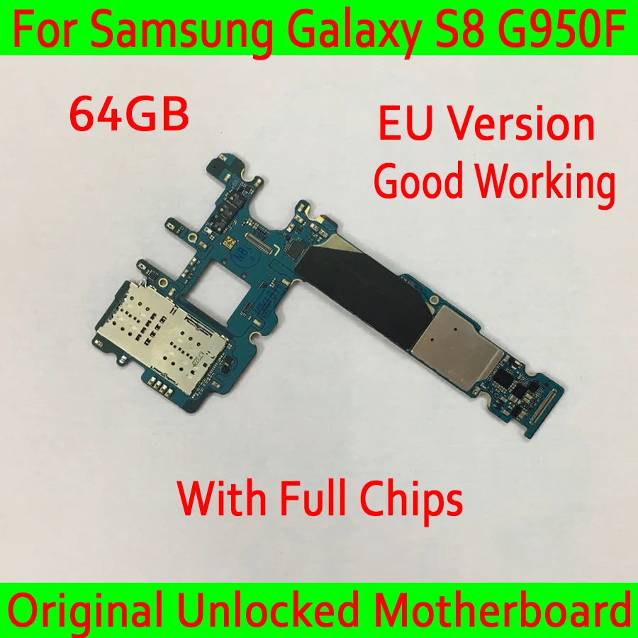 

EU Version for Samsung Galaxy S8 G950F Motherboard with Android System,Original unlocked for Samsung Galaxy S8 G950F Mainboard