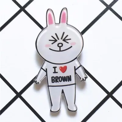 bear cartoon brooch badge_016