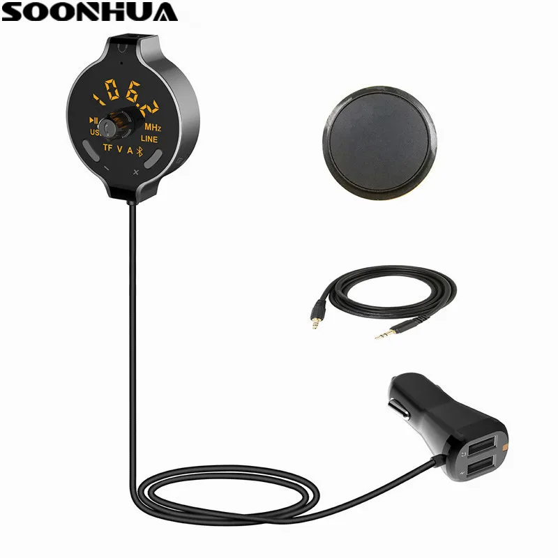 SOONHUA Q8S    Dual USB Car Charger Bluetooth 4.2 Handsfree