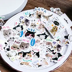45 шт./упак. Kawaii Cat предусмотрена мини-наклейки закладки DIY декоративные паста для печатей ярлыком Школа канцелярских товаров