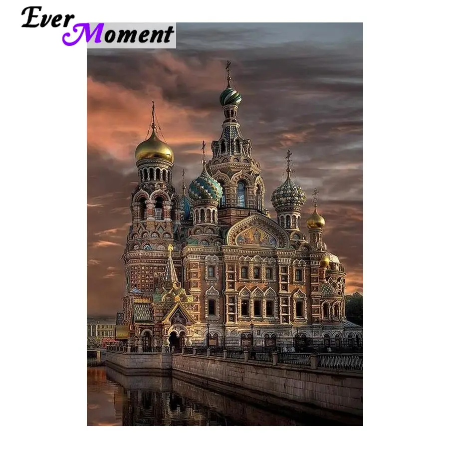 Ever Moment DIY 5D алмазная вышивка картина со свяым городом сделай сам пейзажи полный