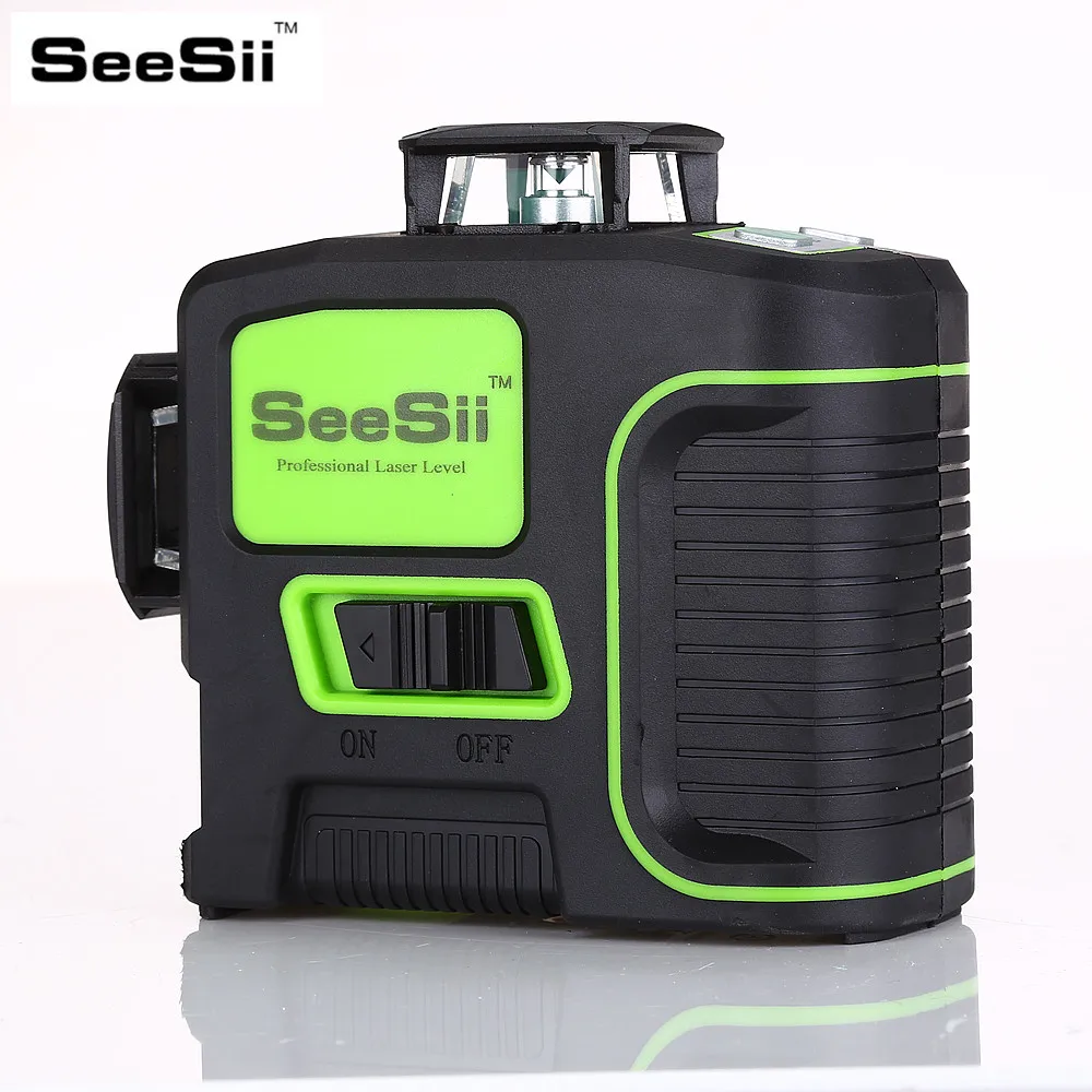 

12 Lines 3D Green Laser Level Self-Leveling 360 Degre Horizontal And Vertical Cross Lines Green Laser Line With Tripod Battery