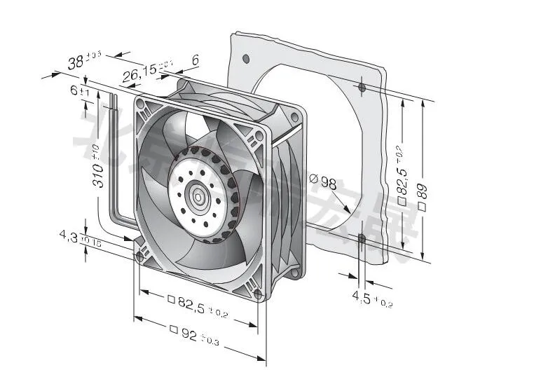 Немецкий ebmpapst 3214JH 24V 375MA 9W 92*92*38 промышленный Инвертор управления вентилятор