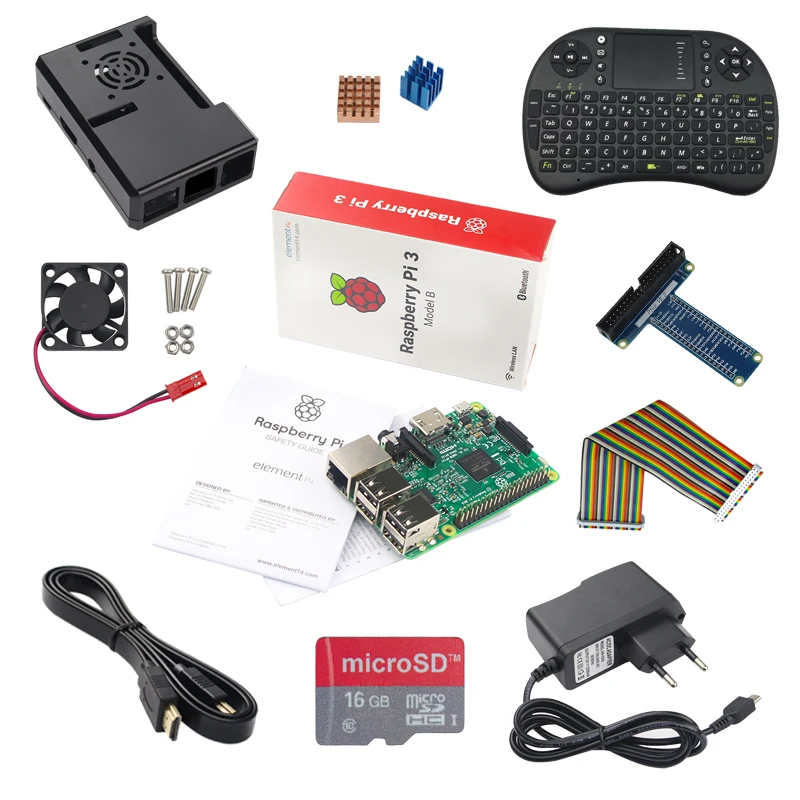 Prix pour Raspberry Pi 3 Modèle B + Adaptateur + 16G SD Carte + Keybaord + cas + Dissipateur de Chaleur + Câble HDMI + GPIO Câble + GPIO Boaed + ventilateur Prix pour Raspberry Pi 3 Modèle B + Adaptateur + 16G SD Carte + Keybaord + cas + Dissipateur de Chaleur + Câble HDMI + GPIO Câble + GPIO Boaed + ventilateur