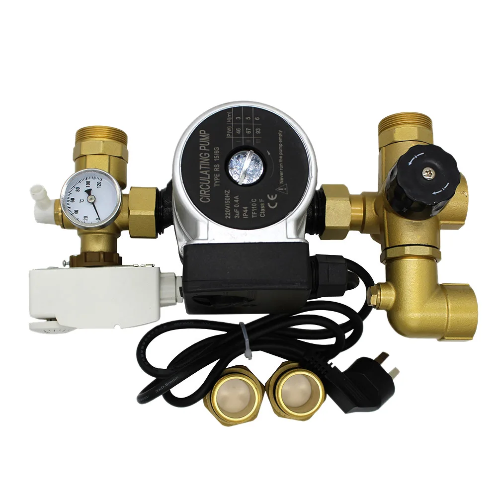 Thermostatic pump mixer blender for Water Underfloor Heating Manifold mixing valve water mixing center water mixing system direct warm mix river system center intelligence water diversion organ temperature control mixing ball valve 25 mm thread 1 mpa
