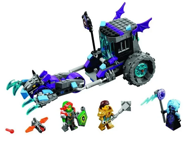 

10591 Nexus Chevaliers Building Blocks Set Foudre Sorciere de Bataille Prison Enfants Briques Jouets Compatible 70349