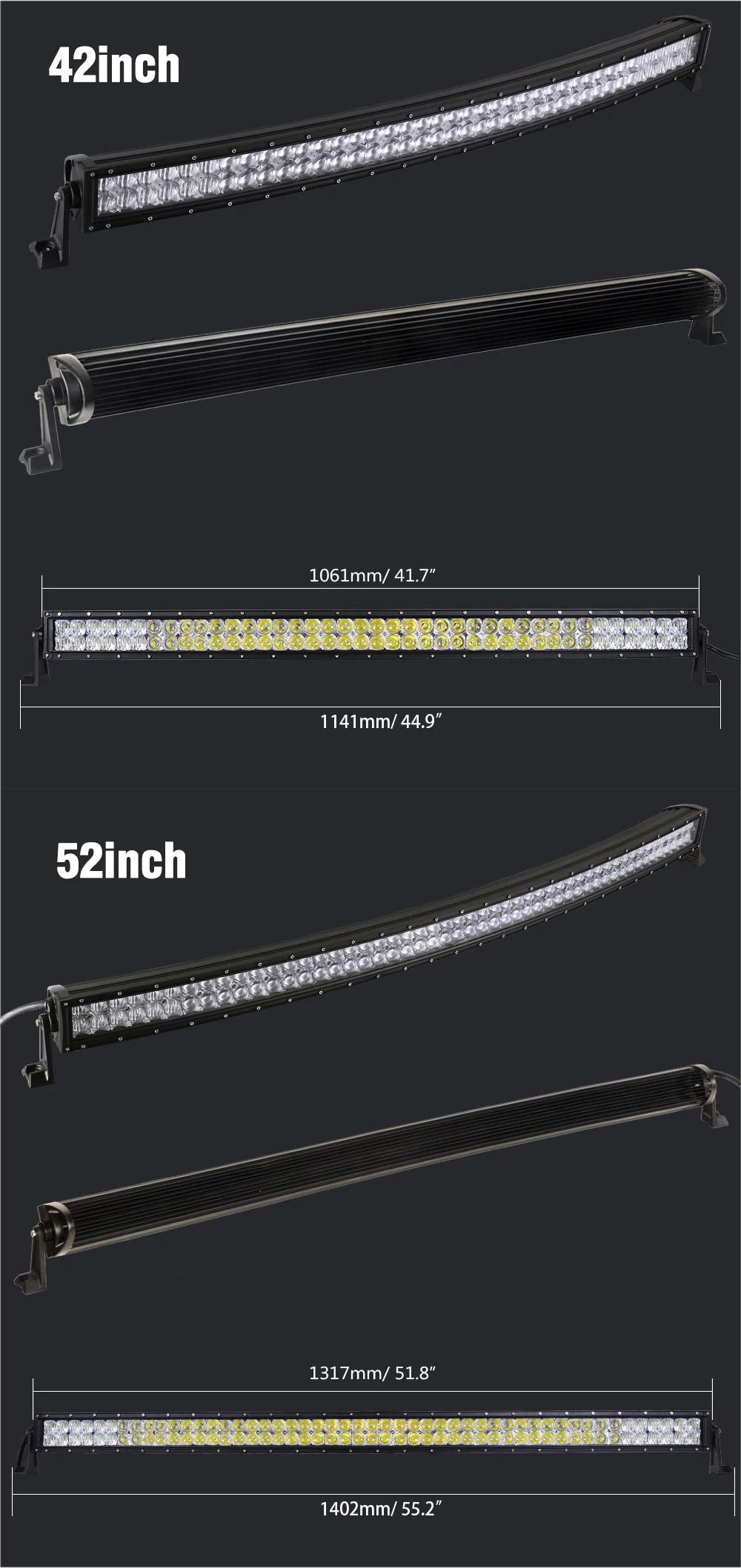 5D 22/32/42/52 дюймов изогнутый СВЕТОДИОДНЫЙ светильник бар для внедорожного автомобиля, грузовика, лодки, 12V 24V ATV внедорожник 4WD 4x4 Рабочая лампа