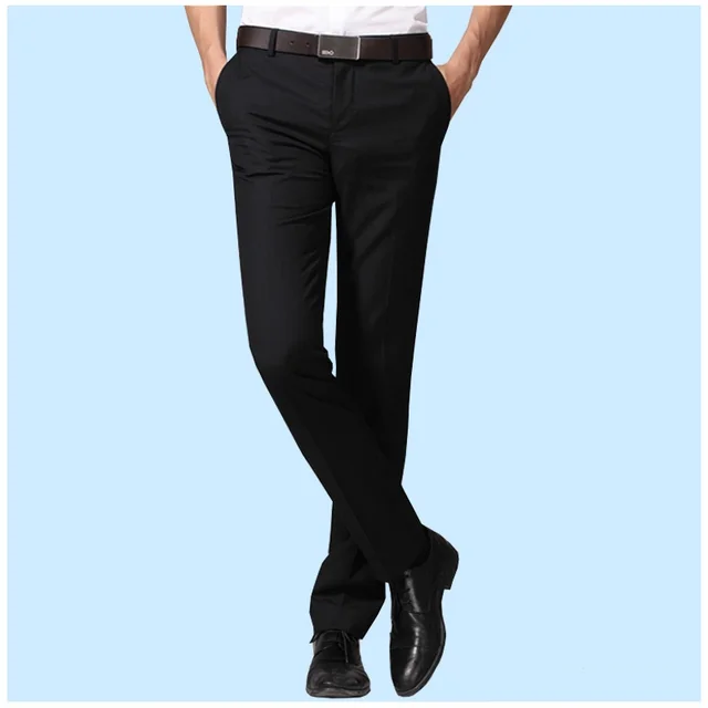 ICPANS Black Suit Pants for Men Dress Pants Summer Straight Business ...