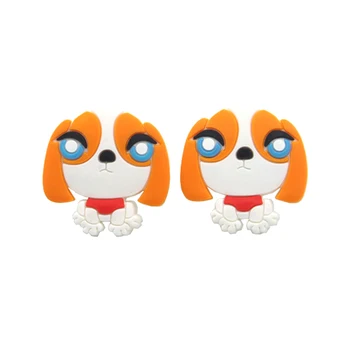 

10PCS Hot sale Soft gum Dresser Drawer Knobs Pulls for Kids Children Cartoon Dog Cabinet Cupboard Wardrobe Chest Pull Knobs