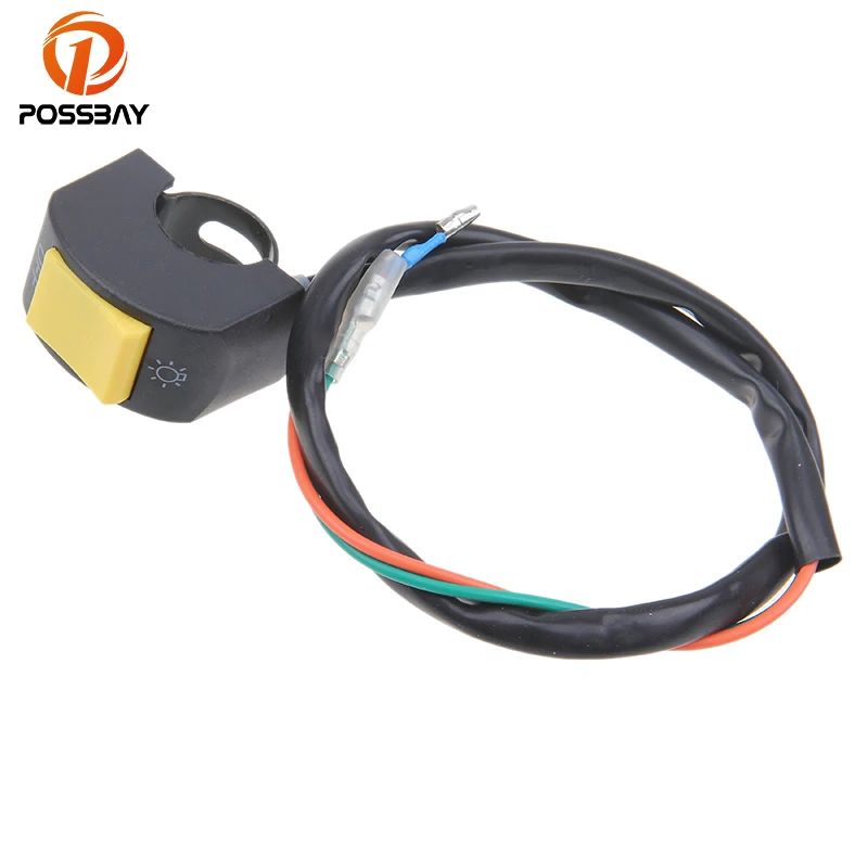 POSSBAY 7/8" 22 mm Universal Motorcycle Bike Handlebar On Off Button