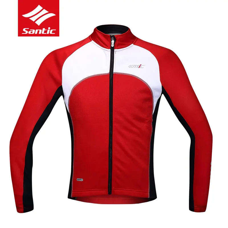 

New Santic Autumn Winter Mens Cycling Jerseys Long Sleeve Breathable Bike Jacket Warm Thermal MTB Road Bicycle Clothing C01024R