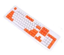 PBT клавишные колпачки для механической клавиатуры, двойная съемка, розовый, белый, комбинированная поддержка, с подсветкой, стандарт США, 104, клавишные колпачки с съемником ключей - Цвет: White Orange