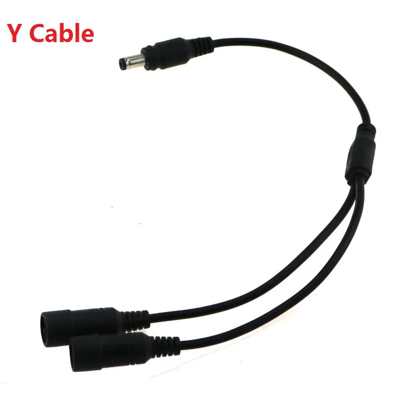 3pcs/set Male to Female Power Connecting Cable Y Cable USB Cable Extension cord cable Connect bicycle light and battery pack