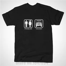 

New Summer Style Problem Solved Defender T Shirt Men Casual Short Sleeve Land Rover Off Roading Funny T-shirt