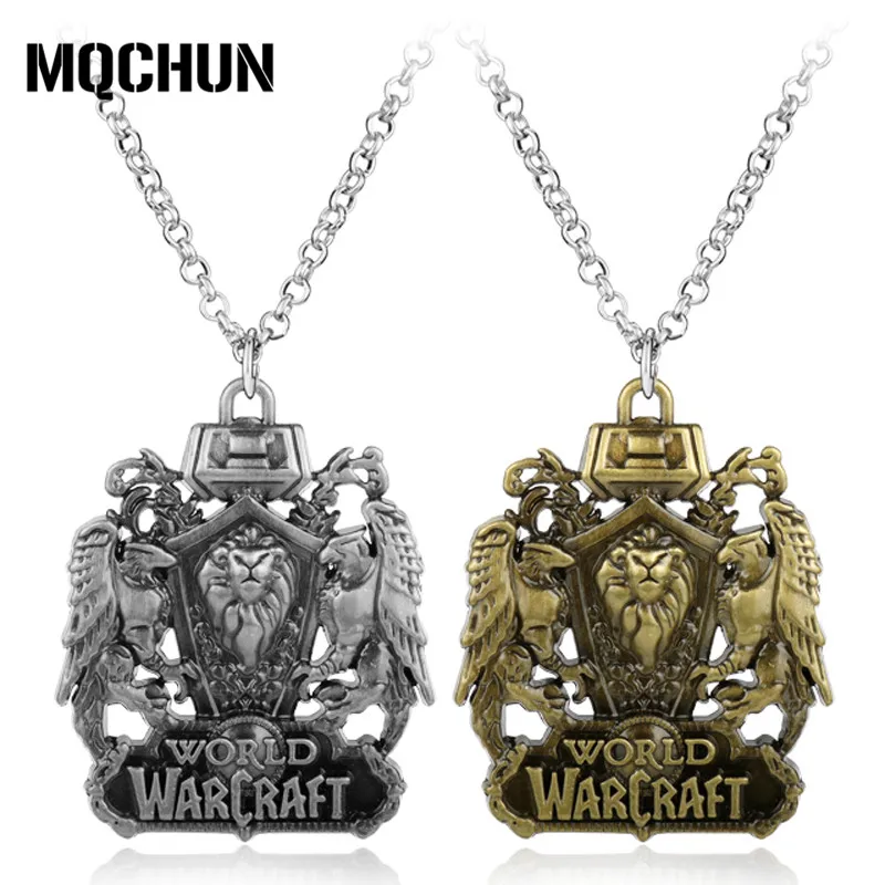 Hot Movie Game Jewelry World Of War Crafts Logo Pendant Necklace