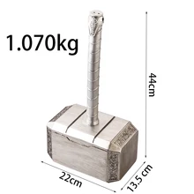 P-flame Big Size Quake Decoration Mjolnir Resin Crafts Cosplay Thor Hammer Sculpture Avengers Quake Statue