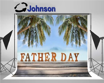 

Happy Father's Day Celebration Love Dad palm tree photography backgrounds Vinyl cloth Computer print party photo backdrop
