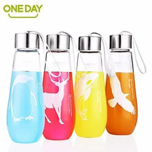 ONEDAY 480 мл животный олень стеклянная кофейная чашка стакан для кофе кружка моя бутылка для воды с крышкой олень кружки бутылки питьевые чашки