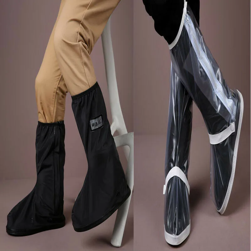 

Home Rain Gear Waterproof Reusable Motorcycle Cycling Bike Protector Rain Overshoes Boot Shoe Cover S-XL White Black