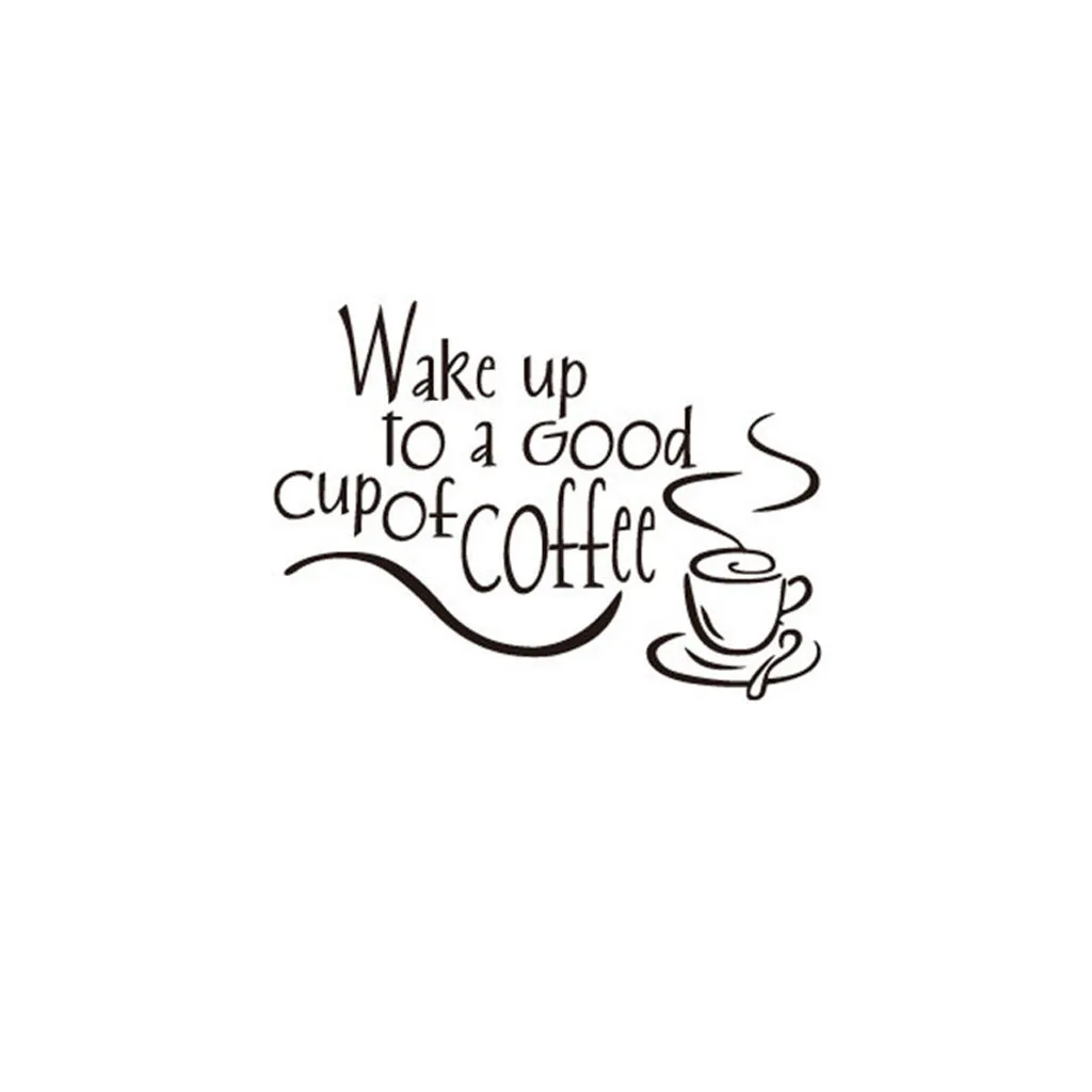 

KAKUDER Coffee Cups Wall Stickers Beautiful Design Cups Room Decoration Vinyl Art Wall Decals Adhesive Stickers Kitchen Decor412