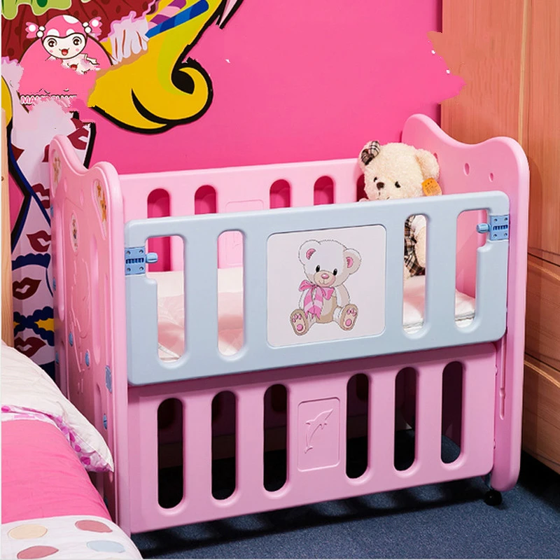 Lit Bebe En Plastique Environnement Multi Fonction Berceau Lit Lit Enfants Lit Secouant Table Lit Est Un Bureau Aliexpress
