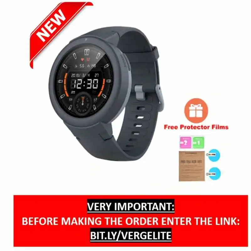 

English Version Huami AMAZFIT Verge Lite Smart Watch Bip 2 GPS IP68 Waterproof Multi-Sports Smartwatch Health Tracker