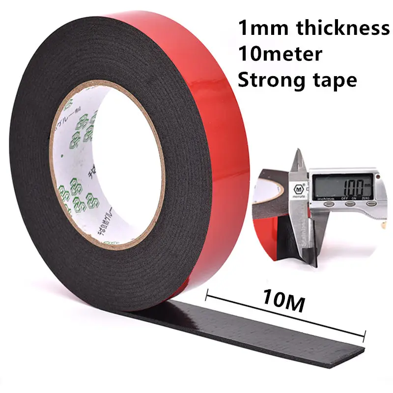 10m Double Sided Tape Strong Adhesive Black Foam Phone Car Aliexpress