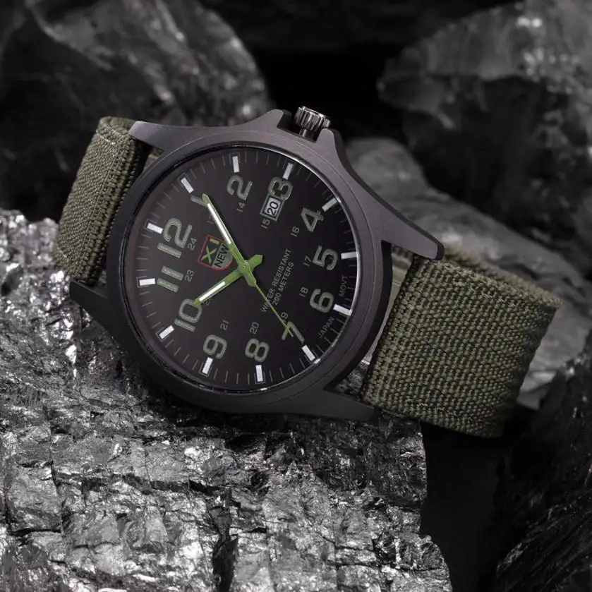 

2018 Luxury Fashion Men Watches Quartz Outdoor Mens Date Stainless Steel Military Sports Analog Quartz Army Wrist Watch