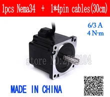 Motor de baixo nível de ruído de 86 bygh do torque alto 79.5mm 6.0a 4n. m para o cnc xyz 86 motor deslizante 2 da fase 4-lead nema34 do motor
