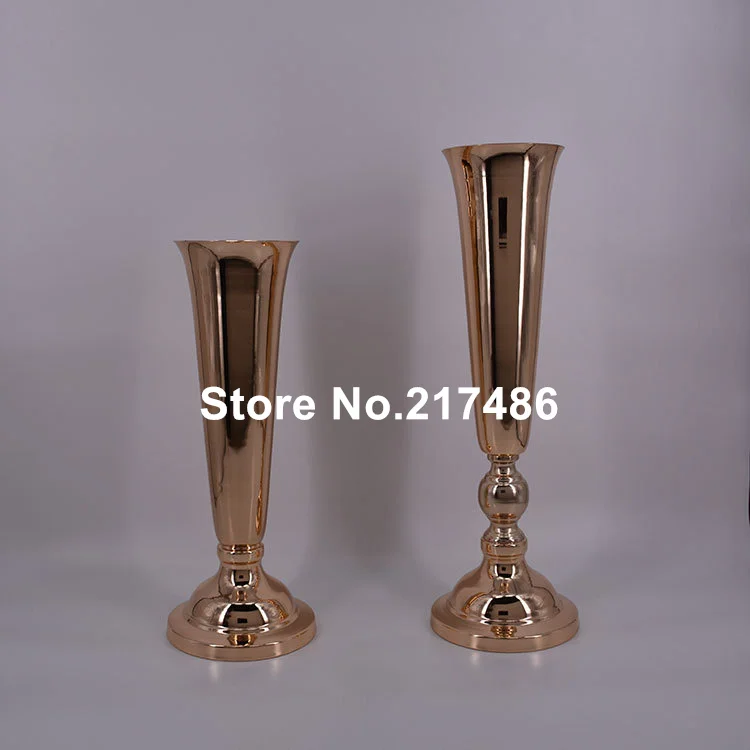 

new Wedding Flower Vase Metal Flower Stand Gold Flower Column Elegant Wedding Table Centerpiece Wedding Flower Decoration Vase
