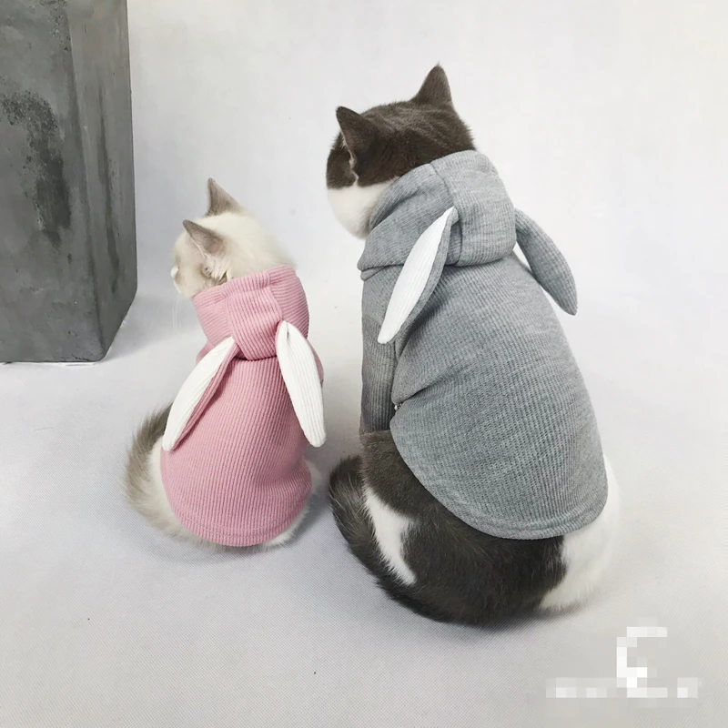 [MPK кошачьи свитера] кошачьи ушки кролика, одежда для собак и свитер для кота, одежда с заячьими ушками, 7 размеров в 2 цветах